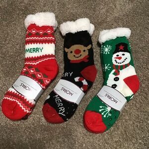 🆕New 3 pack Cozy Non-skid Slipper Socks